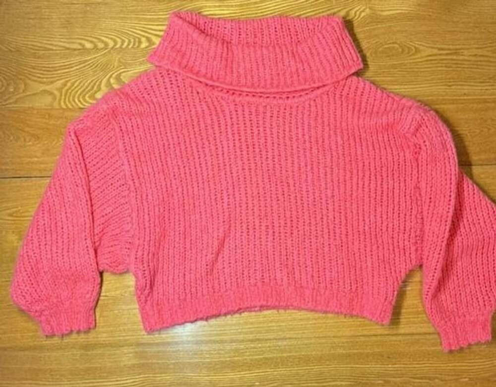Anthropologie Pilcro Zamora Cowl Neck Knit Sweater Coral Size S